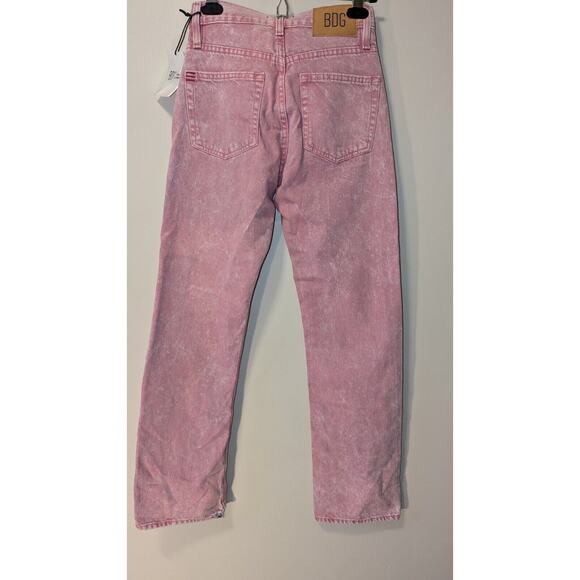 NWT BGD urban outfitters pink jeans high rise Cowboy Jeans Size 24 - Picture 9 of 11